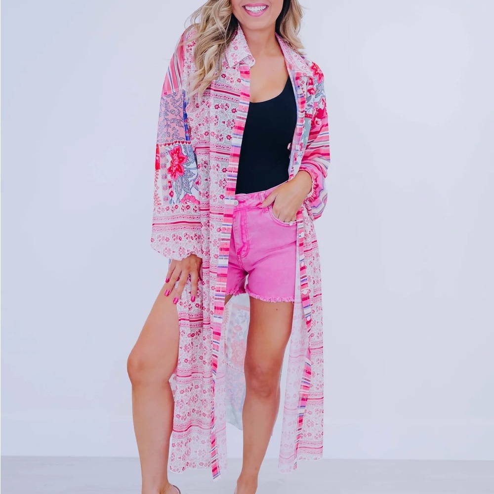 DRAPED MESH DUSTER